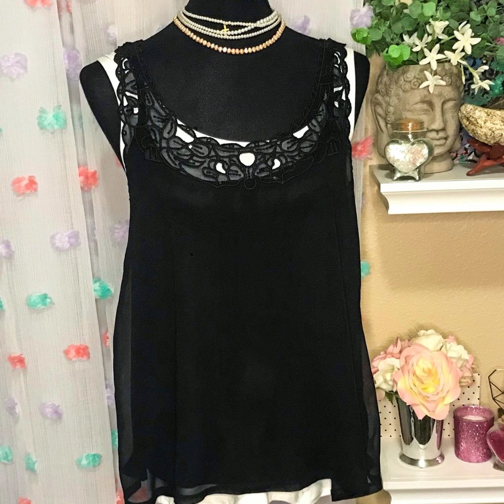 Express Sequin Neck Tank